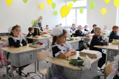 Первоклассники за партами ИА ChitaMedia