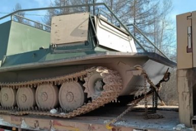 Гусеничный вездеход пресс-службы Минприроды Забайкальского края