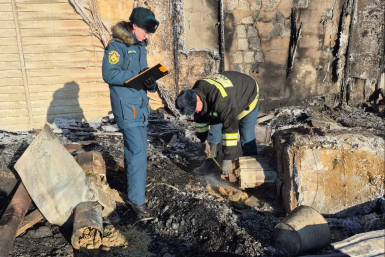 Пожар ГУ МЧС России по Забайкалью