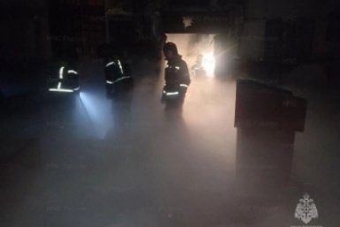 Тушение пожара пресс-службы ГУ МЧС по Забайкалью