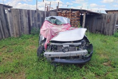 Автомобиль после ДТП пресс-службы прокуратуры Забайкалья