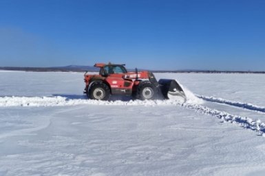 Работа грейдера пресс-службы Минприроды Забайкалья