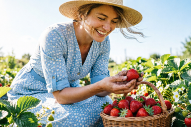 С появлением новых листьев клубнике – срочно: разводим 1 флакон в воде – собираем ягоды ведрами