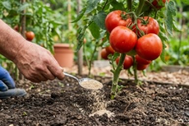 Помидоры завалят урожаем по самую крышу: кладу в лунку по 1 ложке — и кусты разрывает от плодов