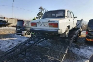 Автомобиль мужчины прокуратуры Забайкалья
