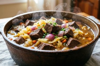 Щи отдыхают: бигос из капусты с говядиной — польское рагу для ценителей яркого вкуса