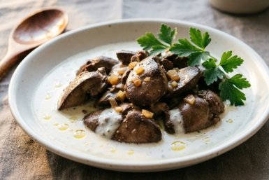 Скучную куриную печень превращаю в пищу богов: чуть орехов и чеснока — и на столе кулинарный шедевр