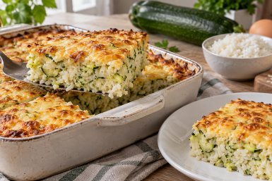 Только рис и 100 г кабачка, но без мяса - и в духовку: Моя любимая ПП-запеканка, которую любят даже дети