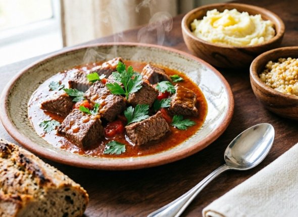 Вкусы "женятся", становятся глубже: готовлю один раз, а вкусно ем несколько дней - простой рецепт гуляша-трансформера
