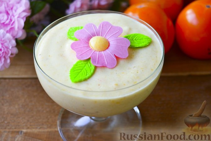 Сладкий и нежный мусс из хурмы. Приготовите за считанные минуты - воздушное лакомство russianfood.com