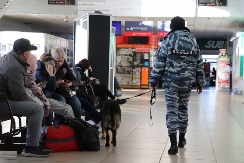 Служебная собака на вокзале пресс-службы ЛУ МВДТ по Забайкалью