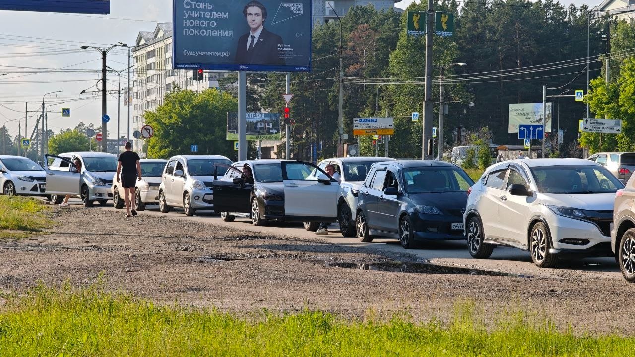 Очередь на АЗС Анастасия Вострецова, корр. ИА AngarskMedia